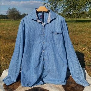 Blue Casual Button Down Shirt